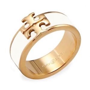 Tory Burch Kira Enamel Logo Ring